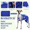 Dog Surgery Leg Sleeve Rear Legs, Male Female Pet Prevent Licking Wound Elbow Knee Protector, Dog Recovery Suit Cone Collar Alternative Pants Shirt - 3 of 4