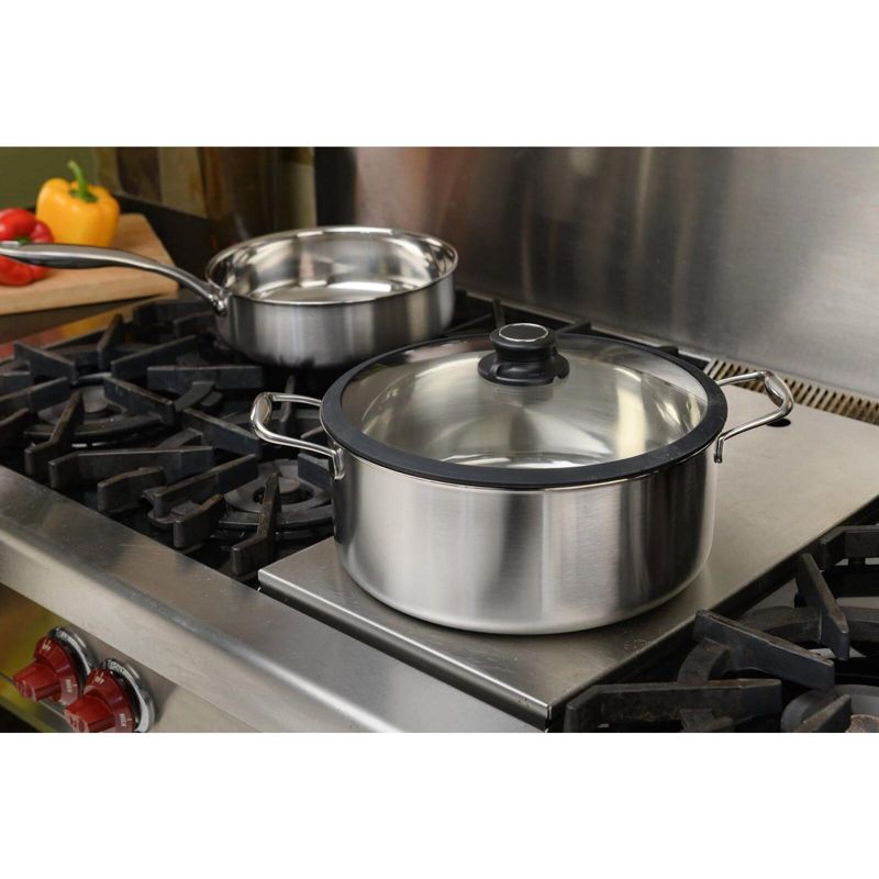 Black Cube Stainless, Stockpot w/ Lid, 11" dia., 7.5 qt., Stainless Steel, 2 of 5