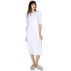 Memoi Women's Silky-Smooth Bonded 3/4-Sleeve 48" Slip Dress - 2 of 4