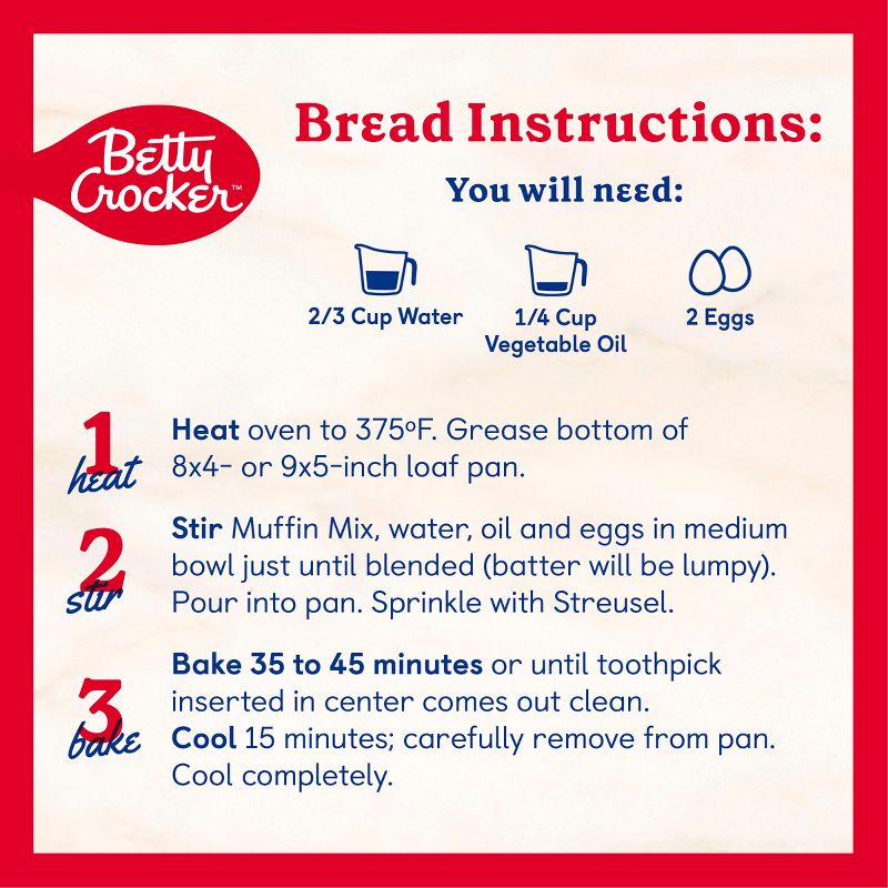 Betty Crocker Cinnamon Streusel Muffin Mix - 13.9oz, 6 of 14