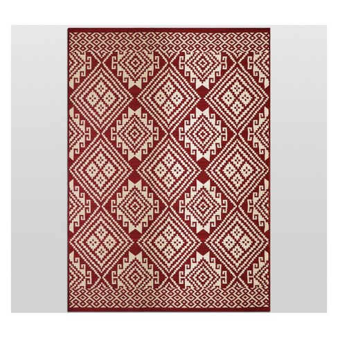 Global Grid Outdoor Rug Threshold, Red Outdoor Rugs Patios