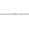 Black Bow Jewelry 1.3mm, 10k White Gold Diamond Cut Solid Rope Chain Anklet or Bracelet - 3 of 4