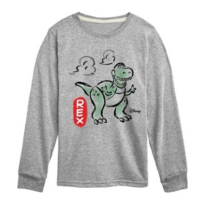 Boys' - Disney - Doodle Rex Graphic Long Sleeve Graphic T-Shirt - 1 of 4