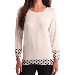Women's Long Sleeve Polkadot Top - ANGEL - 1 of 2