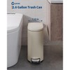 Metal Step Trash Can, Slim Bathroom Garbage Bin with Soft Close Lid & Inner Bucket, Leak-Proof Small Trash Can for Bathroom, Bedroom, Office - 4 of 4