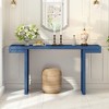 KWPZQEB 60'' Wooden Console Table, Stylish Narrow Entryway Table, Farmhouse Entryway Table with Adjustable Feet for Hallway, Living Room, Foyer - 2 of 4