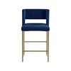 Meridian Furniture,Caleb Navy Velvet Counter Stool, Set of 2 - 4 of 4