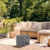 KHOMO GEAR Heavy Duty Outdoor Furniture Cover - Waterproof Square & Rectangular Covers with Air Vents - for Ottoman, Tables - Gray - 2 of 4