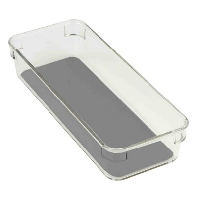 Home Basics 3" x 9" x 2" Plastic Drawer Organizer with Rubber Liner