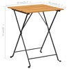 vidaXL Bistro Table Brown, Black Solid Acacia Wood, Steel Medium - 4 of 4