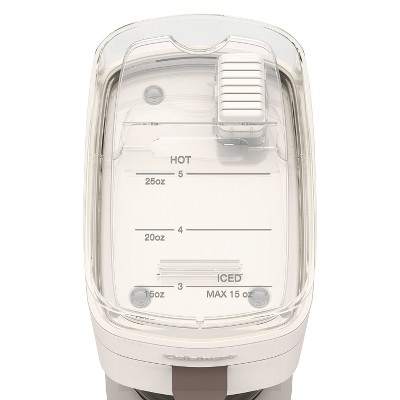 Off-White 5-Cup Compact Drip Coffee Maker with Glass Carafe
