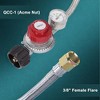 GASPRO 0-30 PSI Adjustable High Pressure Propane Regulator with Gauge, 5-Foot Stainless Braided Hose, Perfect for Turkey Fryer, Gas Burner, Fire Pit - 2 of 4