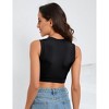 BLUEMING Womens Summer Basic Sleeveless Crew Neck Casual Crop Top Bustier Ribbed Fitted Cropped Tank Tops - 4 of 4