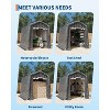 Acekool 6x6FT Outdoor Portable Storage Shed, Roll-Up Door, Heavy-Duty Waterproof PE Tarp, UV-Resistant Shelter for Tools, Garden, Motorcycles, Gray - 4 of 4
