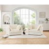 NicBex Couches for Living Room Single Deep Seat Sofa Couch Set of 2 Corduroy Slip-covered Armchair with Footstool and Big Toss Pillows, Cream - 2 of 4