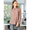 Allegra K Women's Point Collar Long Button Sleeve Button Down Floral Shirt - 3 of 4