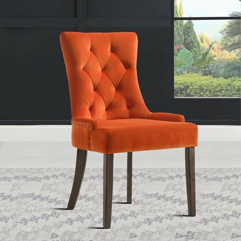 Burnt orange side online chair