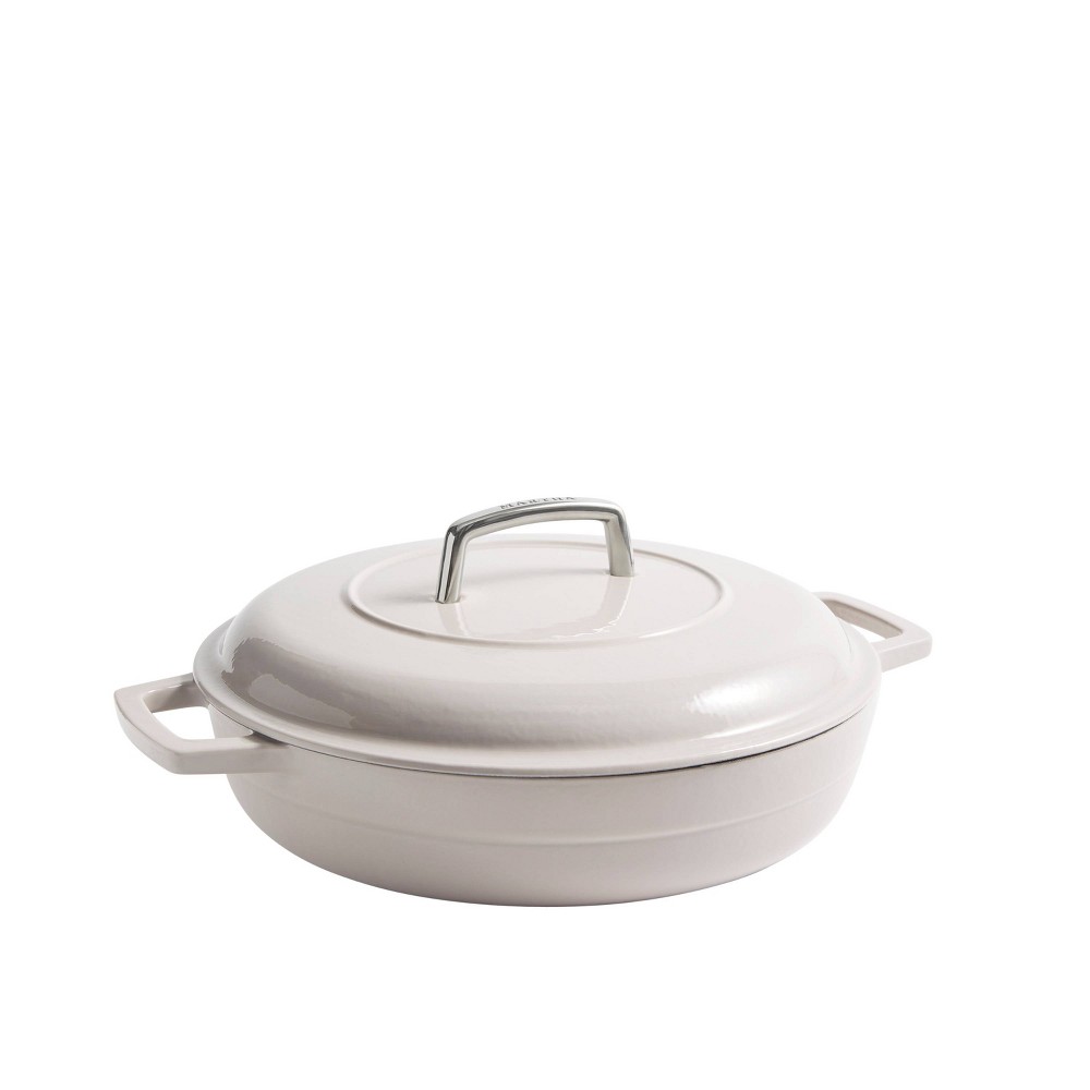 Martha Stewart 3.5qt Enameled Cast Iron Braiser with Lid Cobblestone