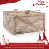 Costway Wooden Tree Collar Box Farmhouse Christmas Tree Skirt Cover 37 x 27 in Grey\Brown - 4 of 4