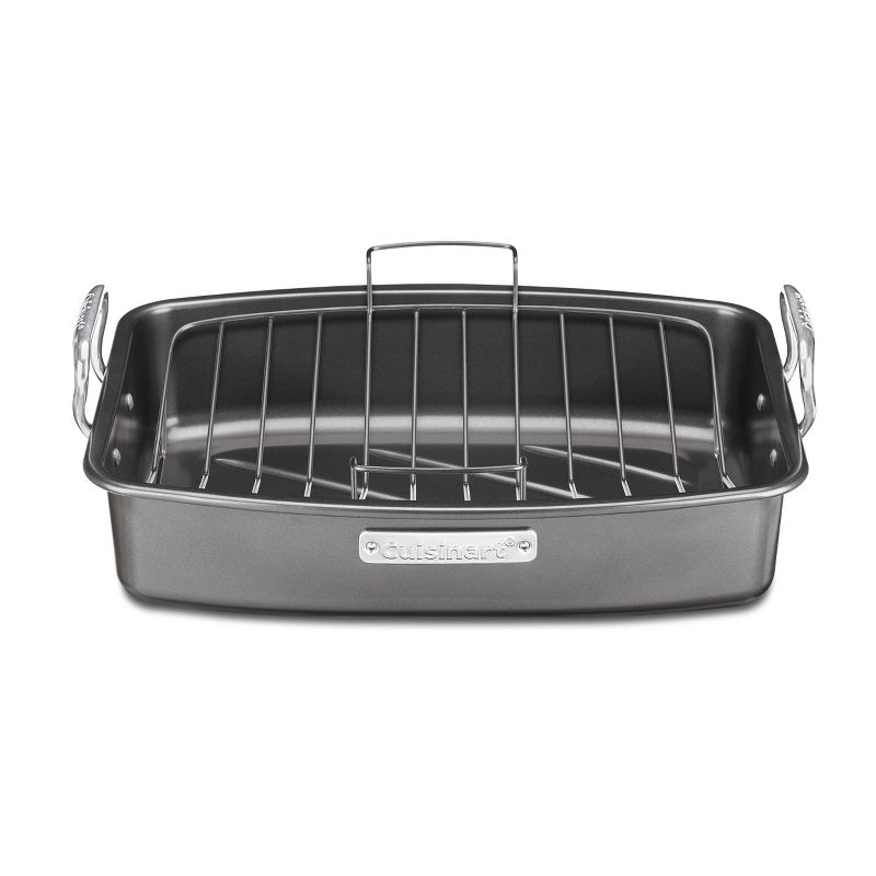 Cuisinart 17&#34; X 13&#34; Non-Stick Roasting and Lasagna Pan with Non-Stick V-Rack - ASR-1713V, 1 of 6