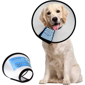 For 44-57lbs Dog Cone Collar Adjustable After Surgery, Comfortable Pet Recovery Collar & Cone, Elizabethan Dog Neck Collar - 1 of 4