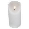 Northlight LED Flameless Pillar Christmas Candle - 6" - White - 3 of 4