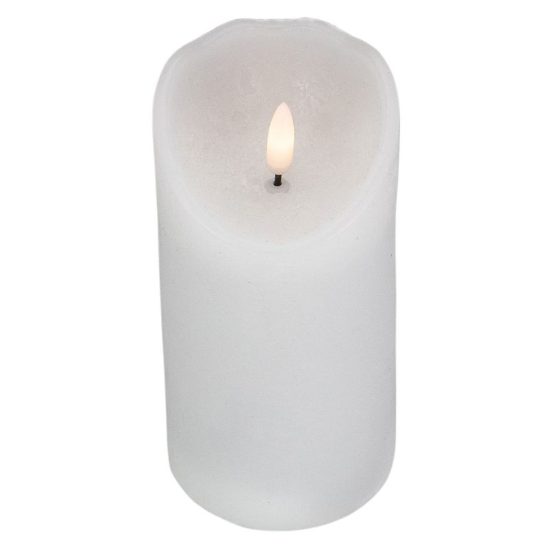 Northlight 6" LED White Flameless Pillar Christmas Décor Candle, 3 of 6