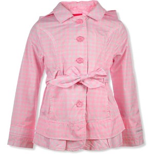 LONDON FOG Big Girls' Lightweight Hooded Trench Dress Jackets - 1 of 4
