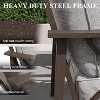Heynemo Metal Outdoor Couch, All-Weather Metal Patio 3-seat Sofa with Soft Thick Cushions, Patio Sofa Couch for Porch Backyard Garden - 3 of 4