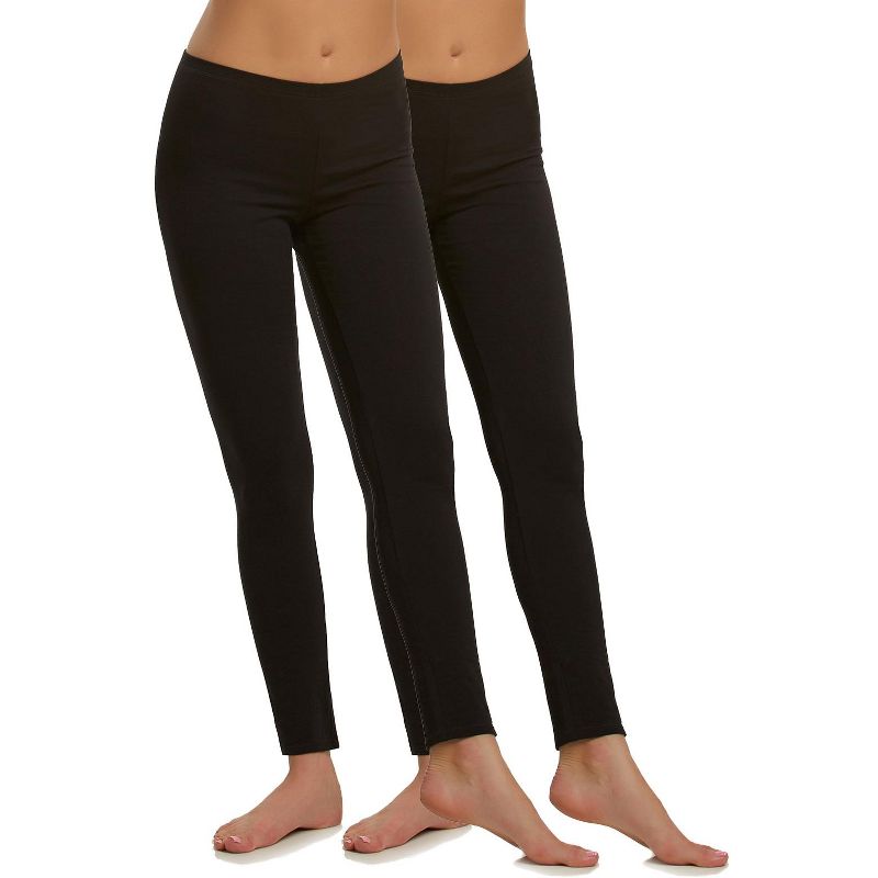 Felina Womens Velvety Super Soft Lightweight Leggings, 2-Pack Yoga Pants, 4 of 7