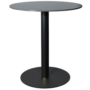 Round Dining Table with Sintered Stone Top and Stainless Steel Pedestal Base – Seats 2–3 People, Kitchen & Dining Room Table for Cafes - 1 of 4