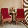 EAGLE PEAK Tufted Outdoor/Indoor Seat/Back Chair Cushions, Set of 2, 42'' x 21'' - 2 of 4