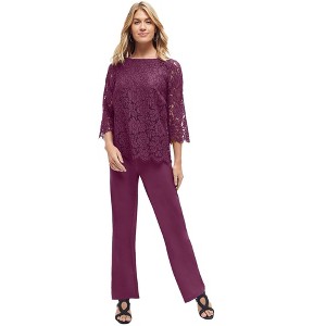 Jessica London Popover Lace Jumpsuit - 1 of 3