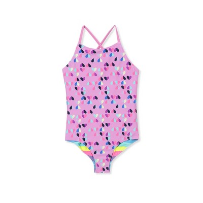 Lands' End Kids Chlorine Resistant Reversible One Piece Swimsuit