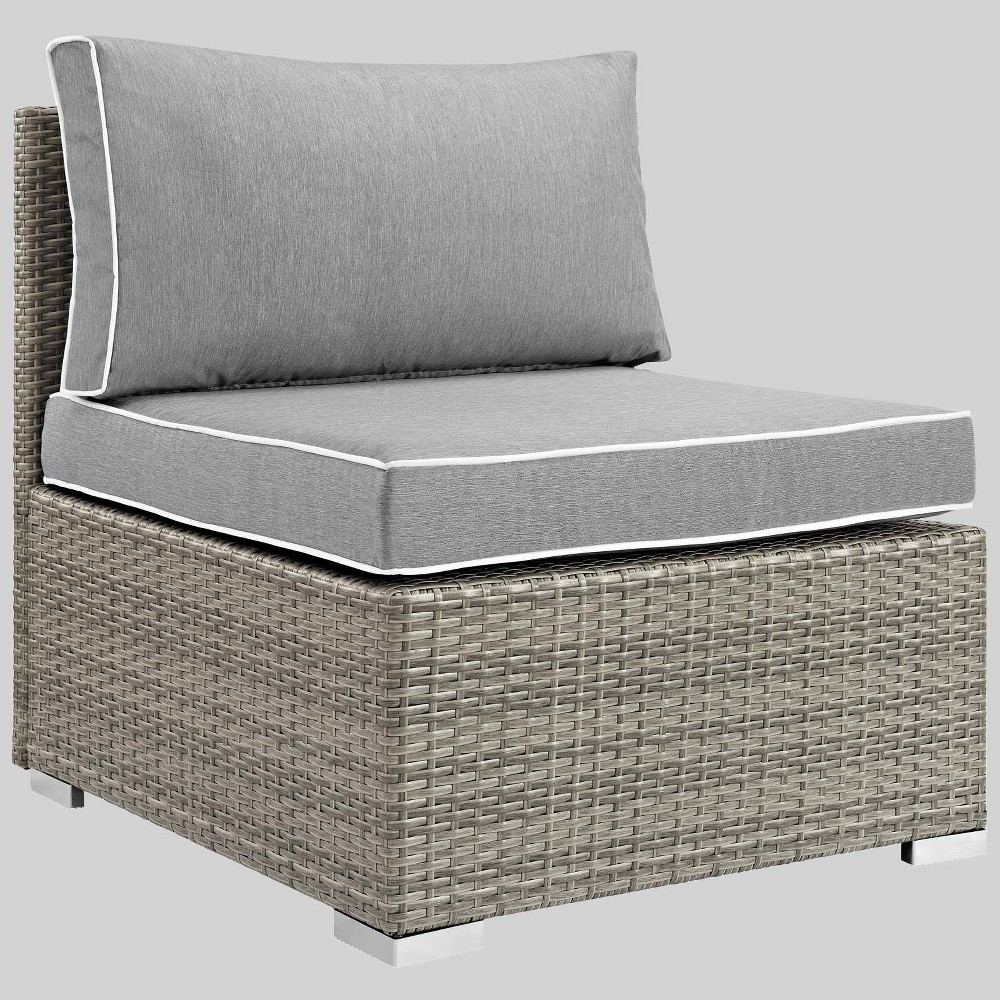 Repose Outdoor Armless Patio Chair Gray - Modway
