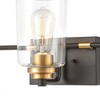 Elk Home Robins 3 - Light Vanity in  Matte Black/Brushed Brass - 4 of 4