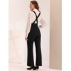 INSPIRE CHIC Women's Casual Office Adjustable Straps Wide Leg Jumpsuits - 3 of 4