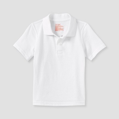 Toddler Boys' Adaptive Short Sleeve Polo Shirt - Cat & Jack™ White