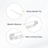 Unique Bargains Durable Multipurpose Iron Badge Brooch Pin Backs Safety Clasp 60 Pcs - 2 of 4
