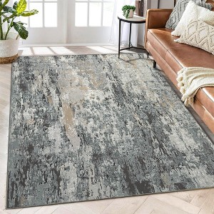Modern Abstract Area Rugs for Living Room Washable Boho Rug - 1 of 4
