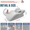 Hachikiko Adult Reading Pillow with Adjustable Headrest - Memory Foam Back Support for Bed, Gray ,60.7X24X36.5cm - 4 of 4