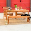 Ravenscroft 4pc Acacia Wood Patio Dining Set - Saracina Home - 3 of 4