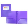 2 Pocket Plastic Folder with Prongs - up&up™ - 3 of 3