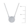 Diamonds D'Argento Sterling Silver, Round Halo Diamond Necklace - (67 Stones) - Silver - 16+2 Inch - 2 of 3