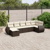 vidaXL Garden Sofa Set Brown Poly Rattan, Steel Large Modular - 2 of 4