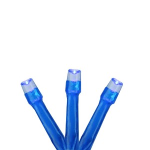 Northlight 20ct Wide Angle LED Battery Operated String Lights Blue - 6.25' Blue Wire - 1 of 3