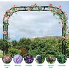 DoCred Garden Arch Trellis for Climbing Plants, 87'' H Large Garden Trellis OutdoorMetal Plant Support Trellis Archway Arbor Tunnel Trellis - 2 of 4
