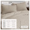 100% Cotton Textured Waffle Weave Duvet Cover & Sham Set - Great Bay Home - 4 of 4