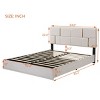 Queen Upholstered Platform Bed With Headboard, Hydraulic Storage, No Box Spring Required, Modern Style-Maison Boucle - 3 of 4