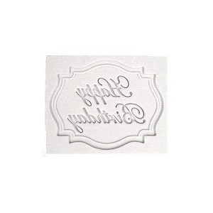 O'Creme Happy Birthday Mini Banner Silicone Fondant Mold - 2" x 1" - White - 1 of 3